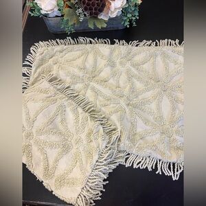 Lamont Home Light Sage Mint Green Chenille King Size Pillow Shams 20” X 36” Set